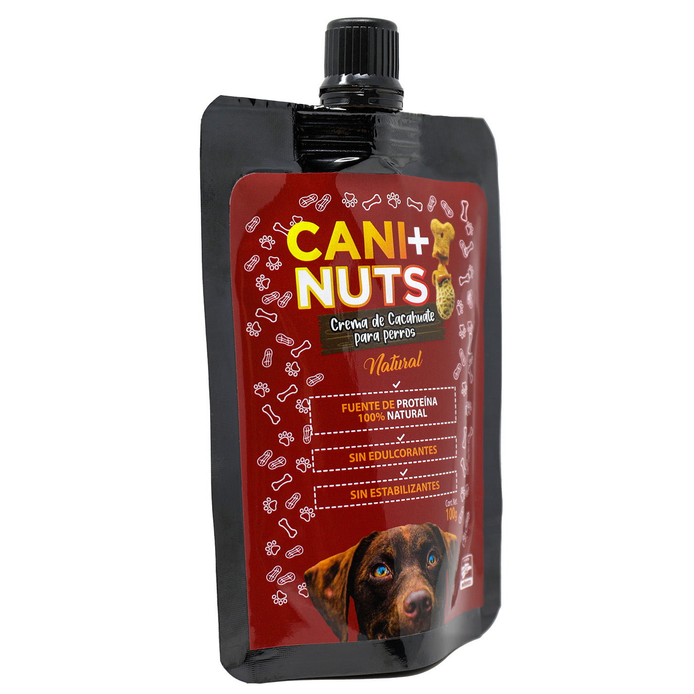 Crema de Cacahuate Natural para Perro Pouch 100g.