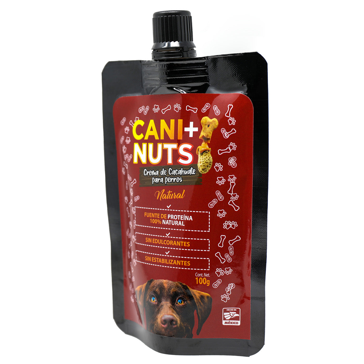 Crema de Cacahuate Natural para Perro Pouch 100g.