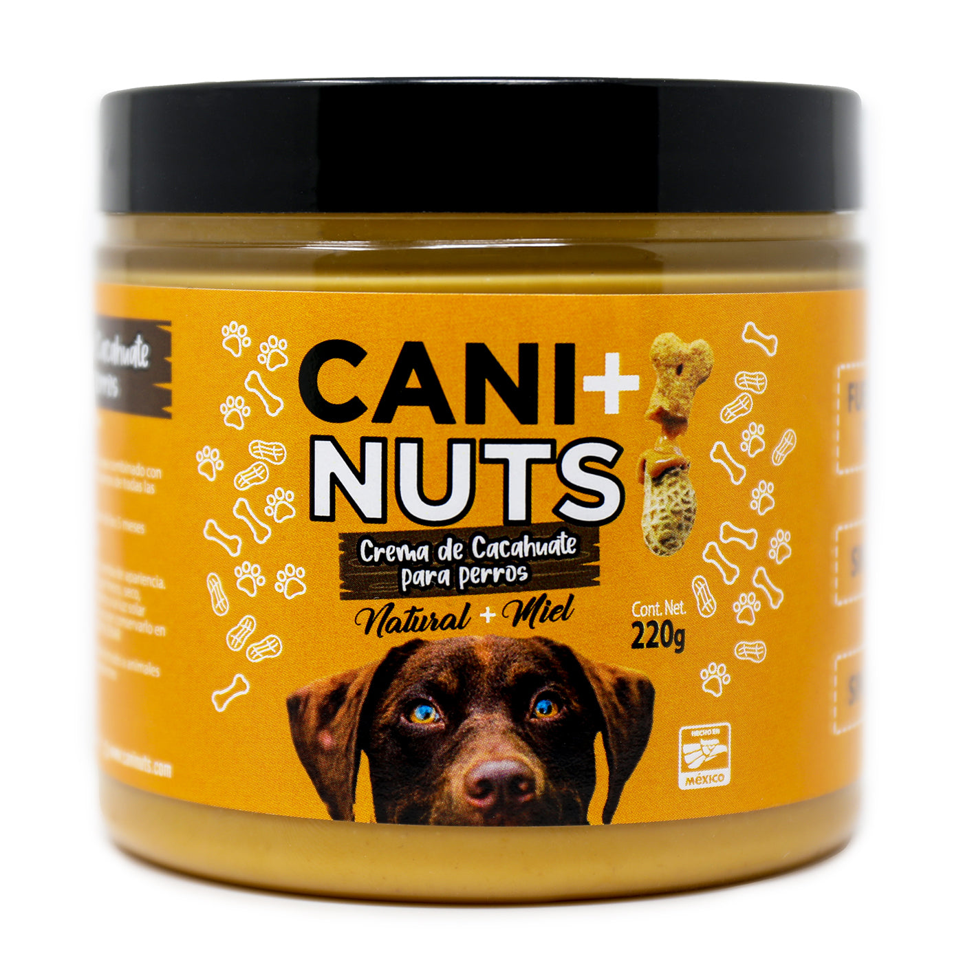 Crema de Cacahuate con Miel para Perro 220g.