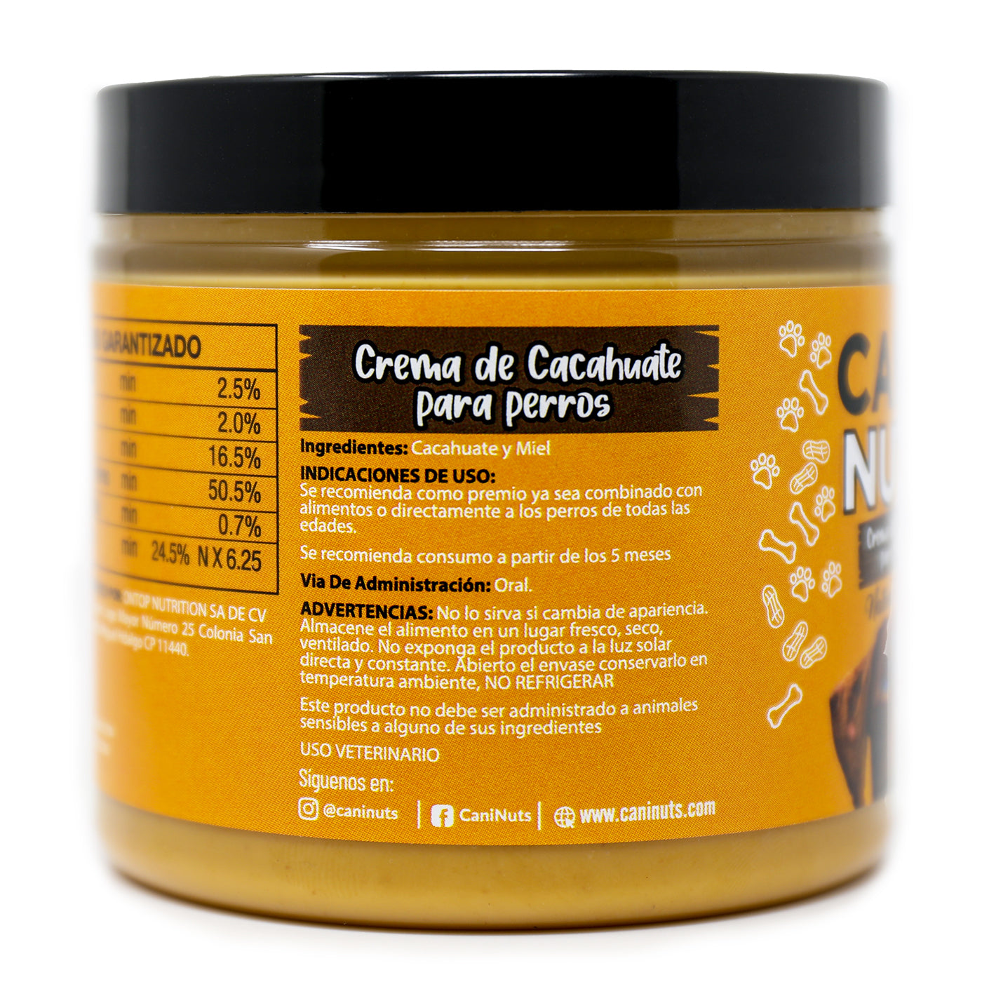 Crema de Cacahuate con Miel para Perro 220g.