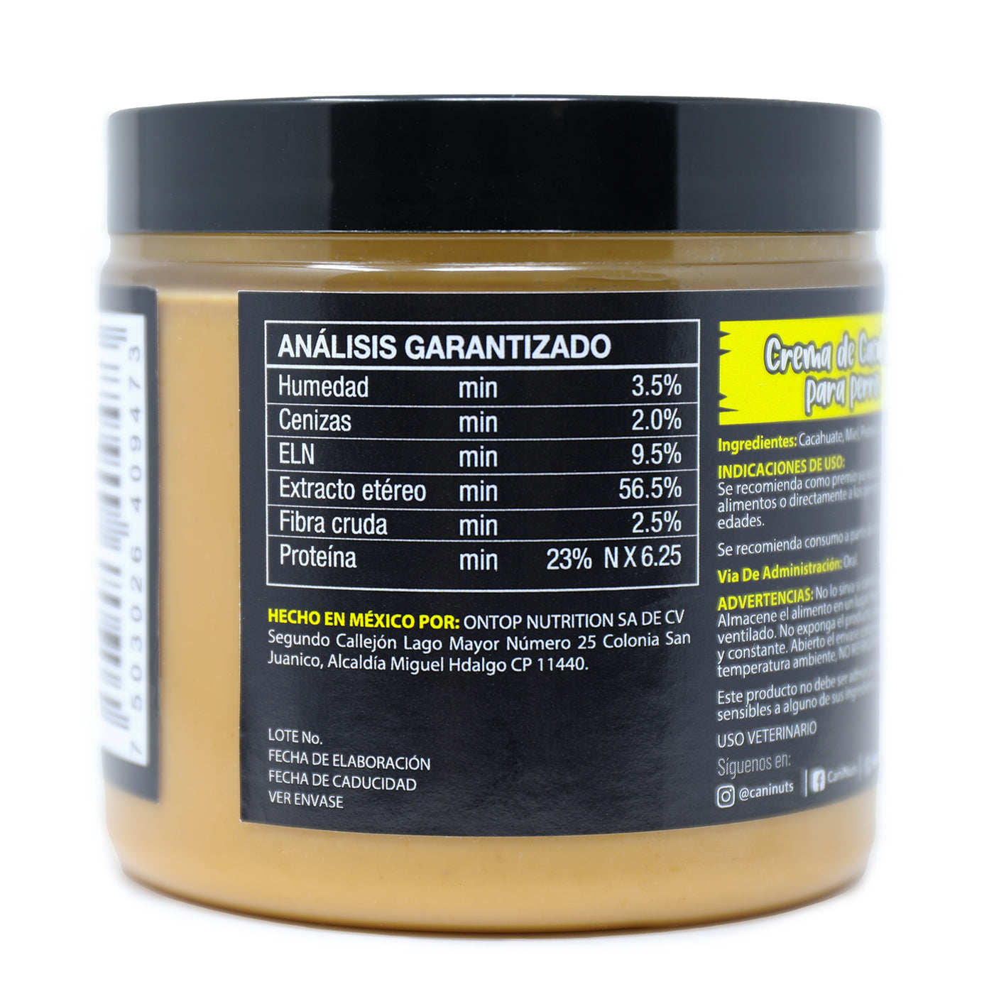 Crema de Cacahuate + Proteína para Perro 220g.
