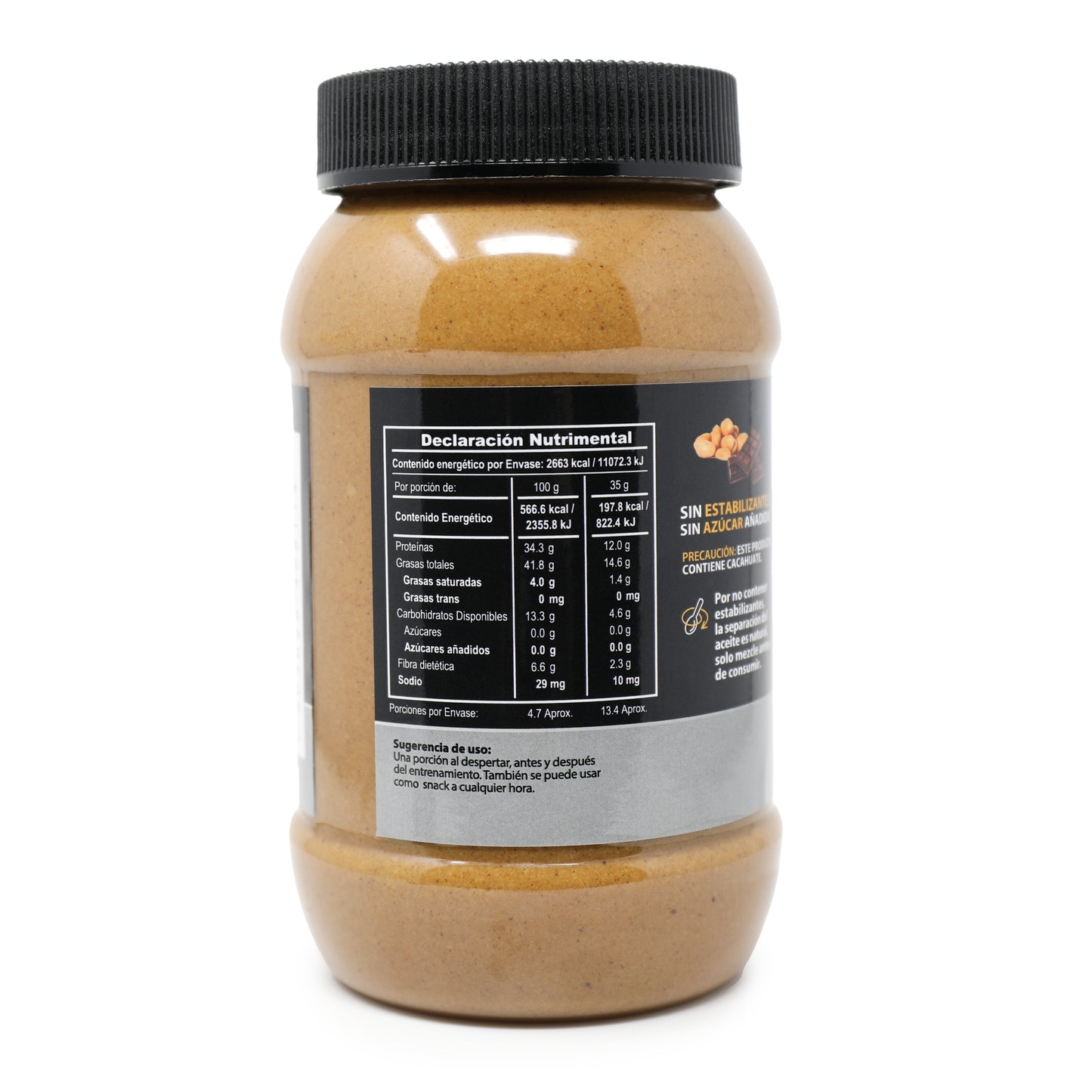 Crema de Cacahuate con Cacao + Whey Protein Isolate 470g.