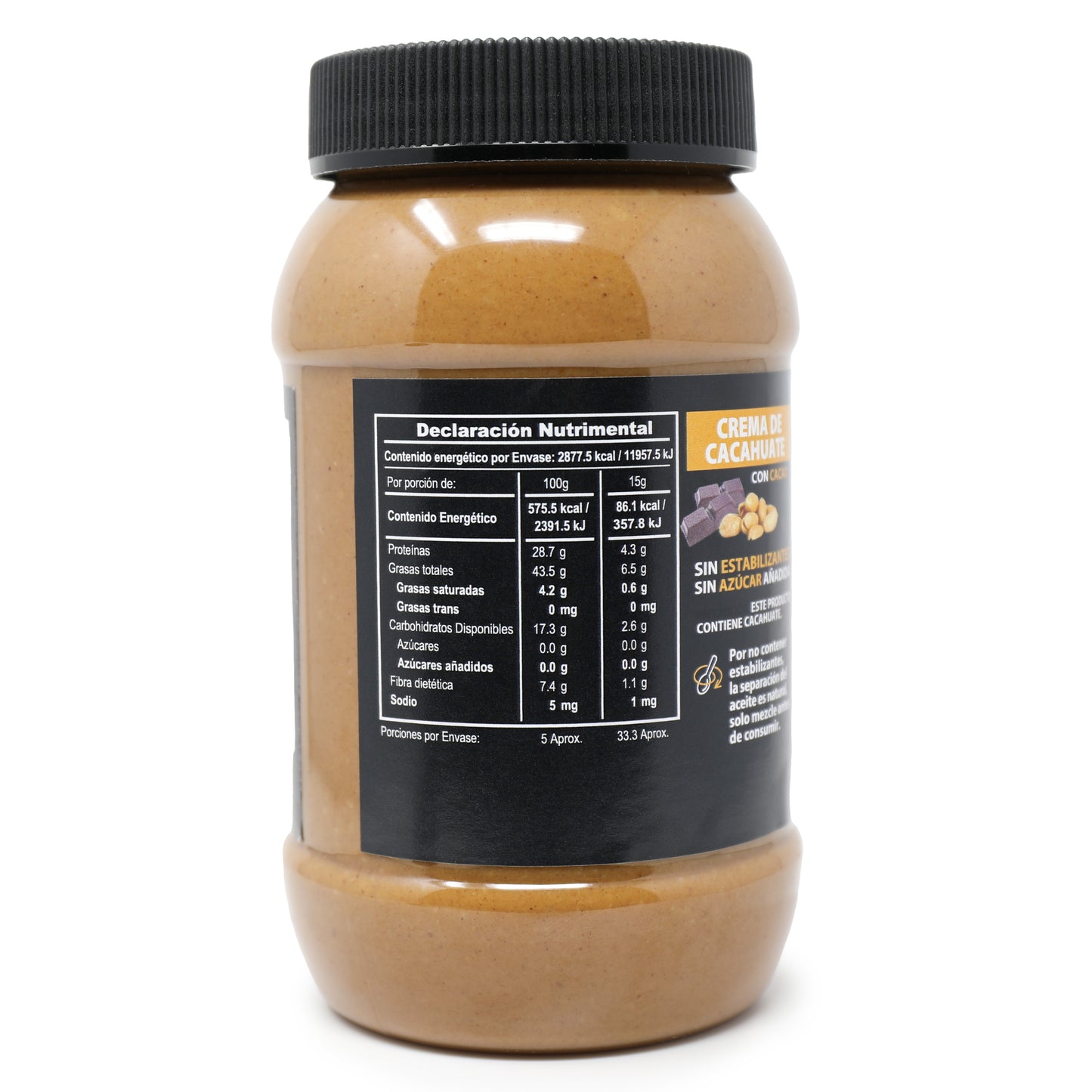 Crema De Cacahuate Con Cacao 500g.