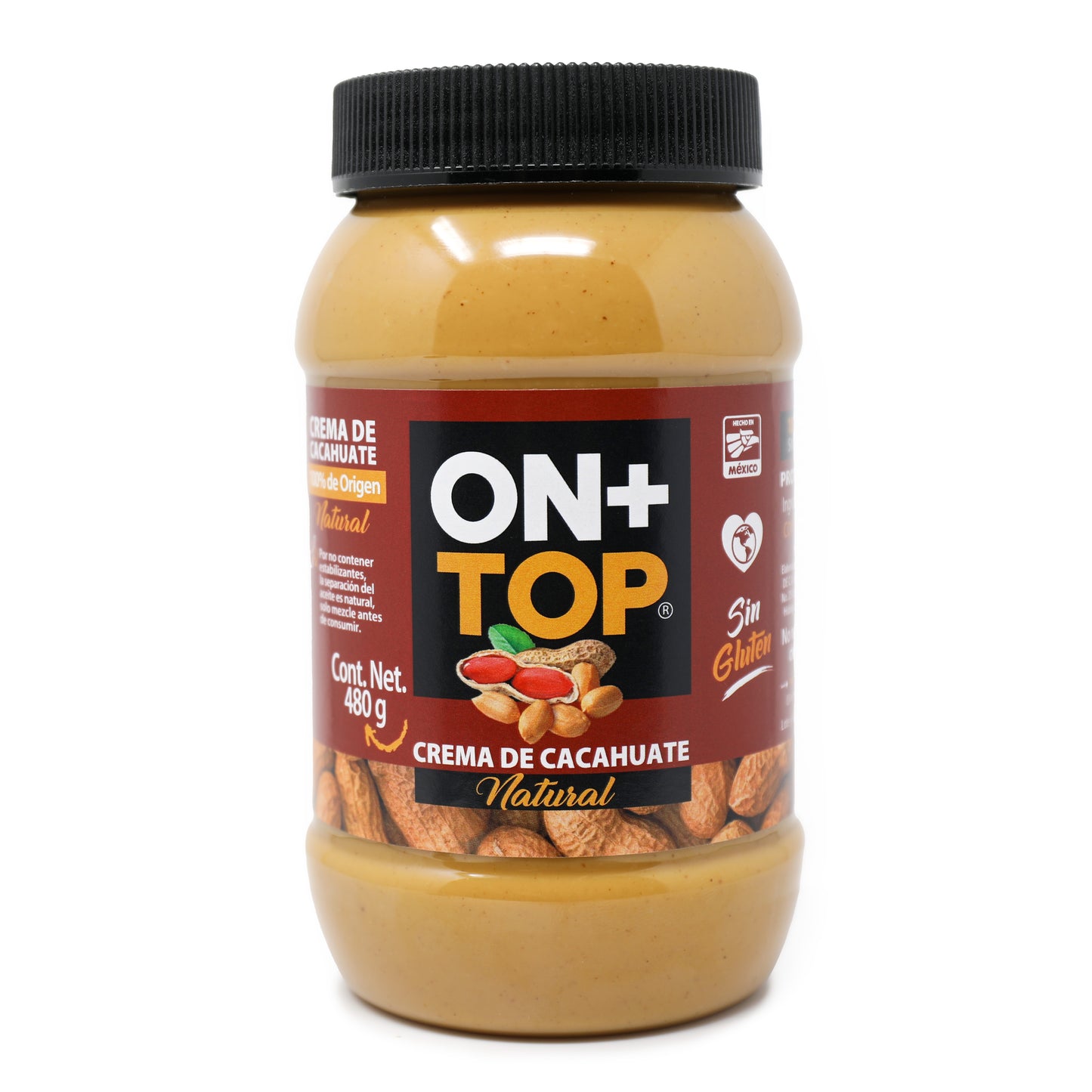 Crema de Cacahuate Natural 480g.