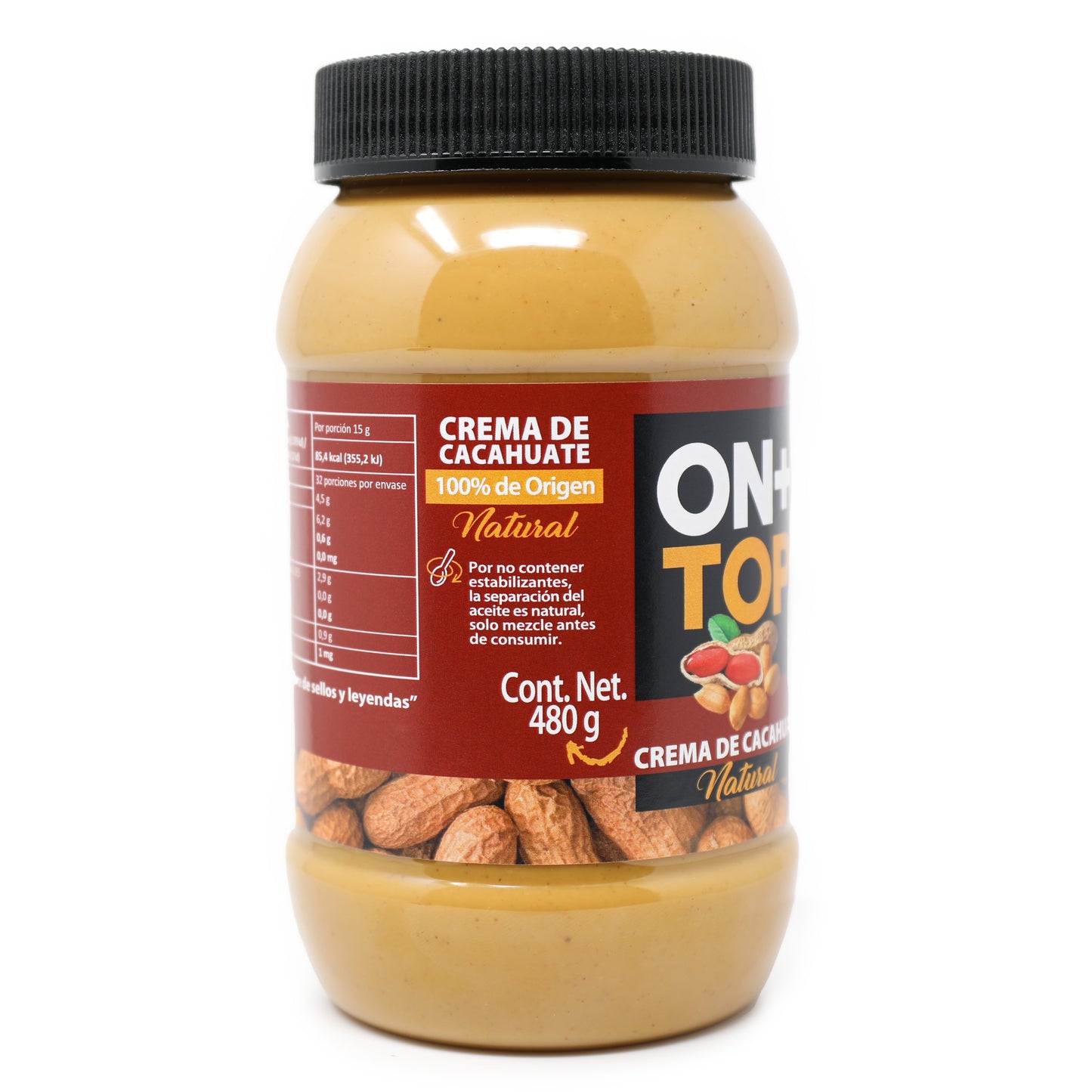 Crema de Cacahuate Natural 480g.