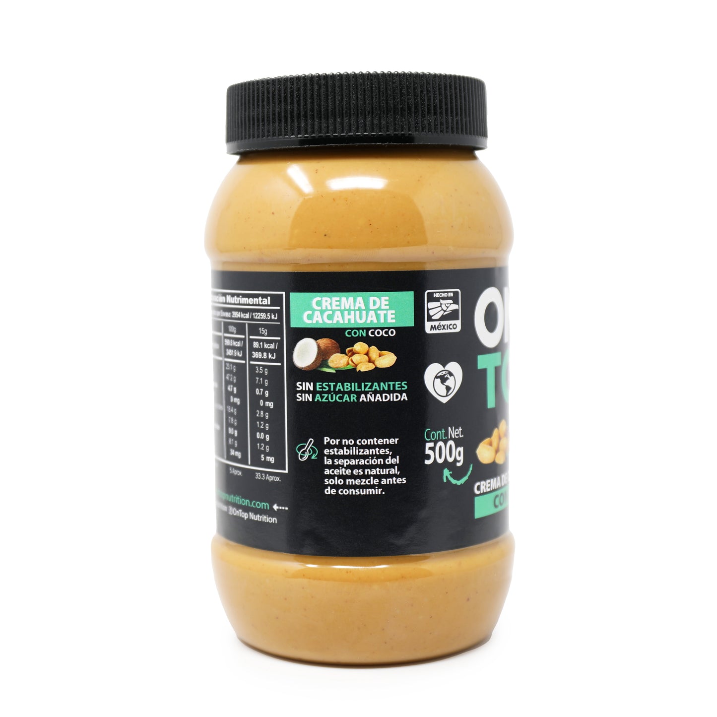 Crema De Cacahuate Con Coco 500g.