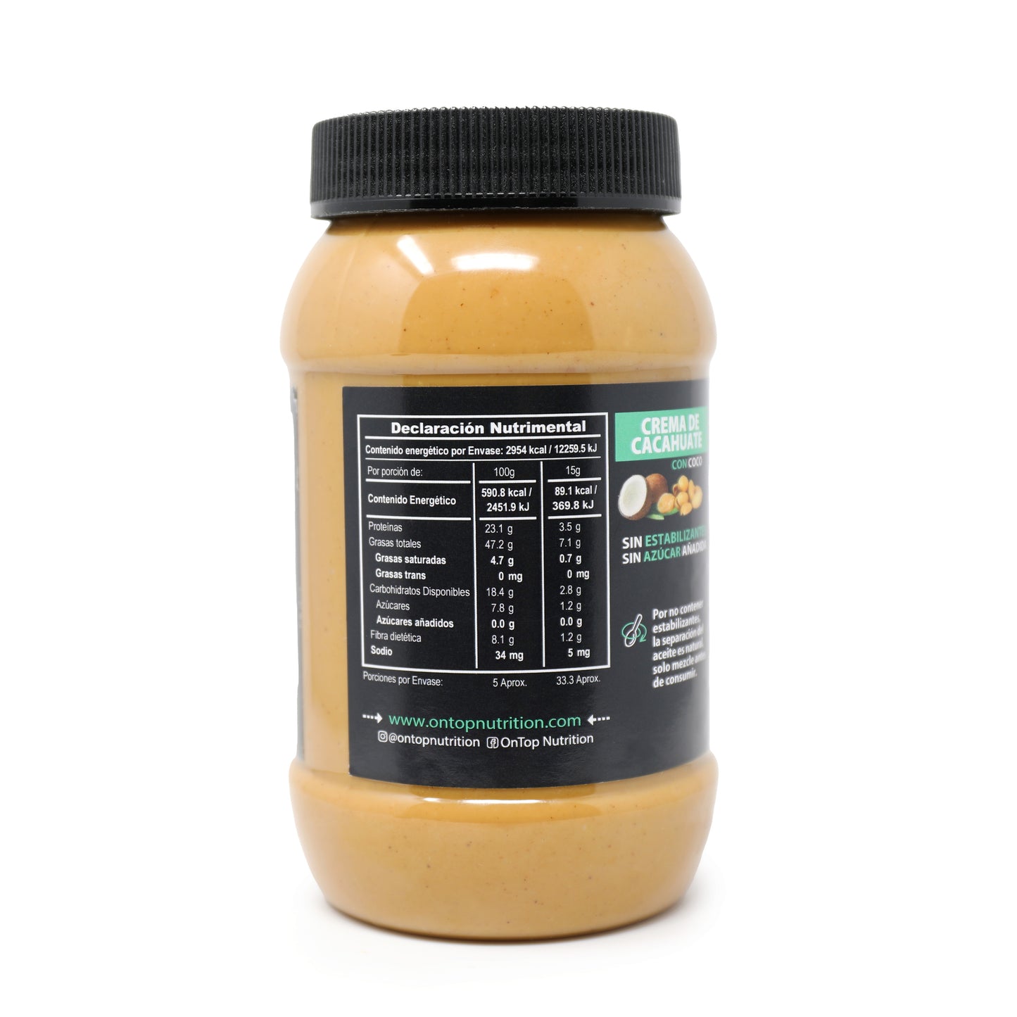 Crema De Cacahuate Con Coco 500g.