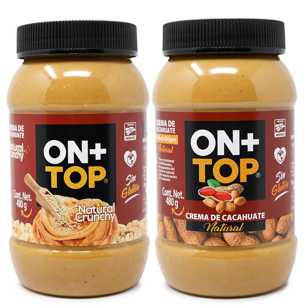 2 Pack Crema De Cacahuate Natural + Natural Crunchy.