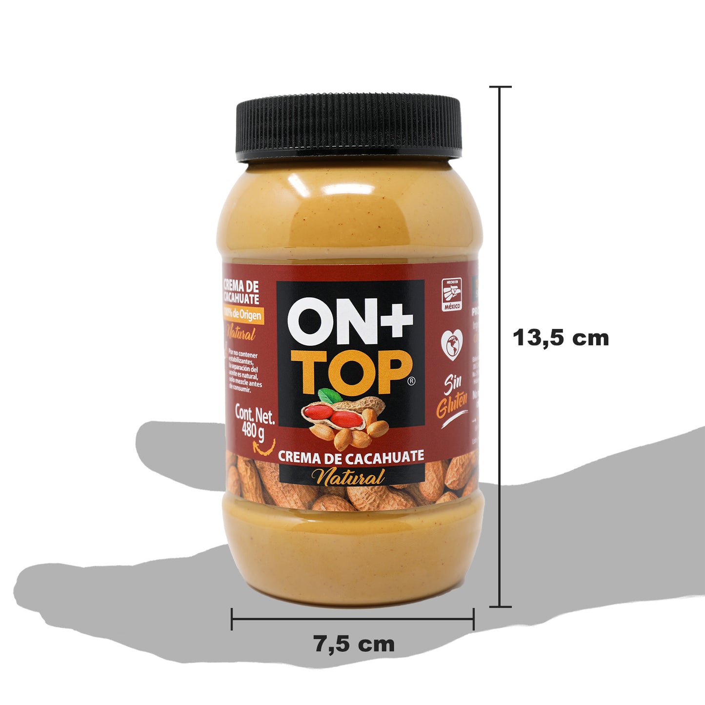 Crema de Cacahuate Natural 480g.