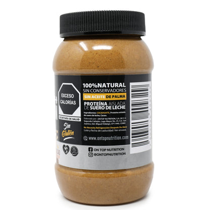 Crema De Cacahuate con Cacao Crunchy + Whey Protein Isolate 470g.
