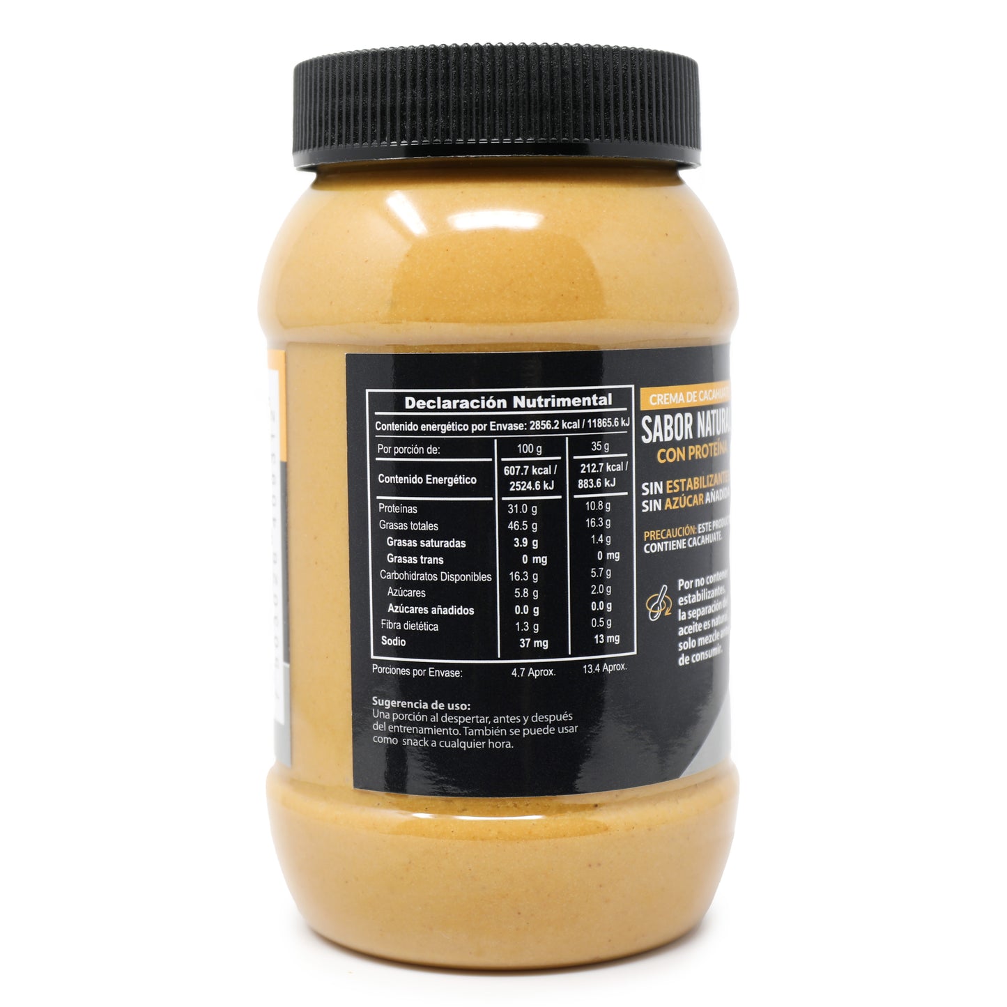 Crema De Cacahuate Natural + Whey Protein Isolate 480g.