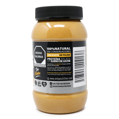 Crema De Cacahuate Con Miel + Whey Protein Isolate 470g.