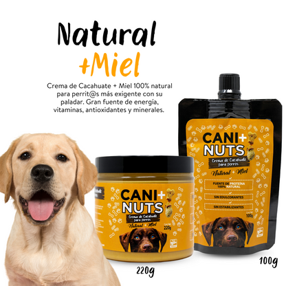 Crema de Cacahuate con Miel para Perro Pouch 100g.