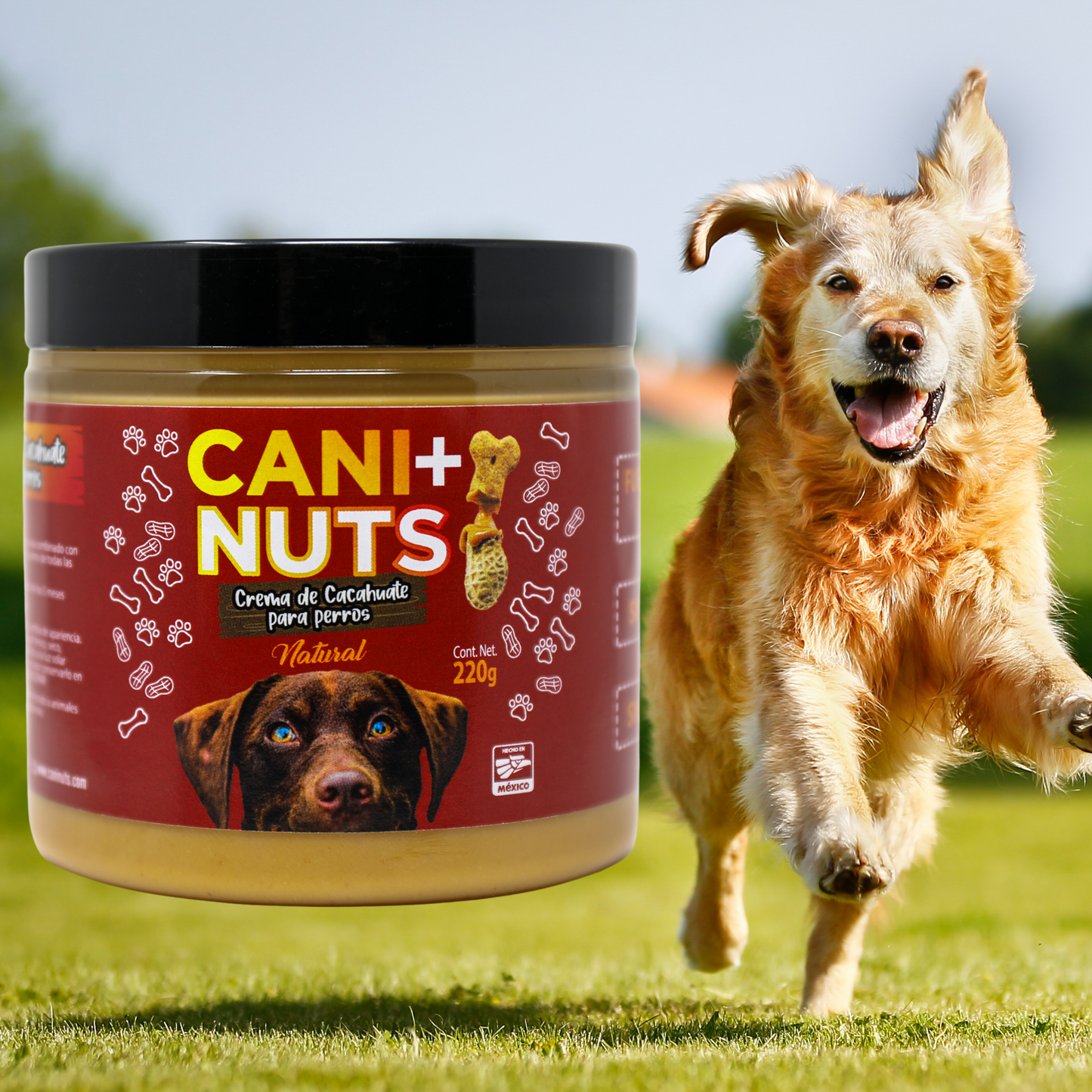 Crema de Cacahuate Natural para Perro 220g.