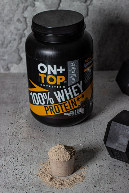 Proteína en Polvo 100% Whey Protein sabor Chocolate 1.424g.