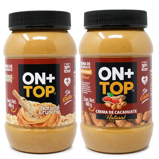2 Pack Crema De Cacahuate Natural + Natural Crunchy.
