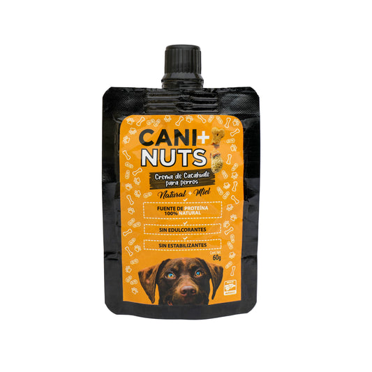 Crema de Cacahuate con Miel para Perro Pouch 60g.